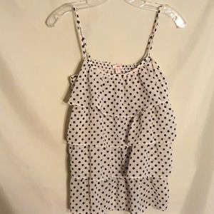 Bongo white with black polka dot top